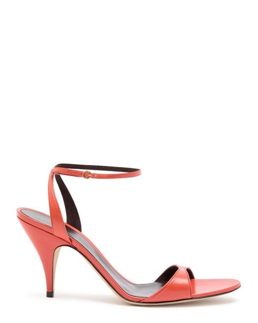 The Row White Vika Ankle Strap 80 Leather Sandals