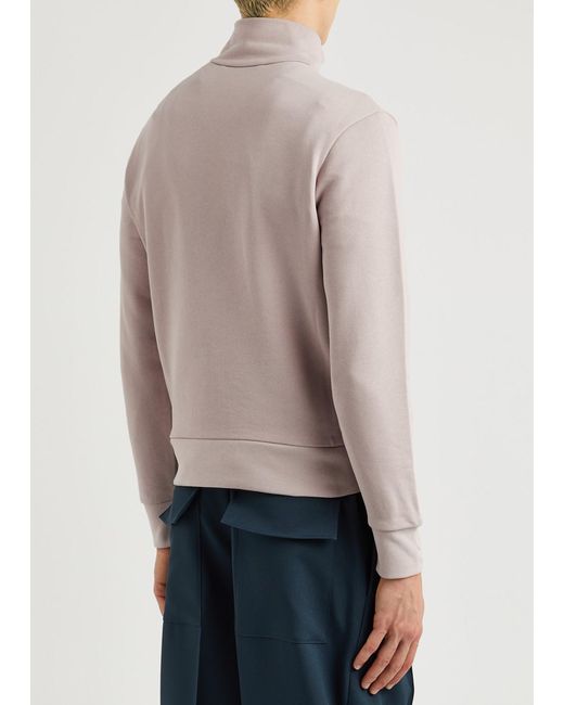 Moncler Pink Half-zip Cotton Sweatshirt for men