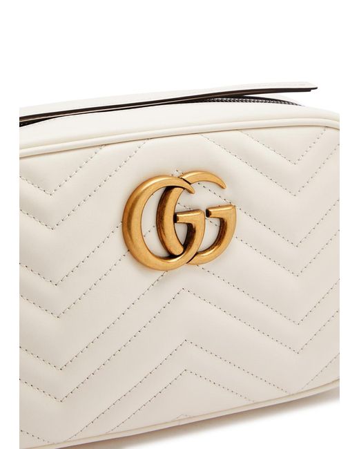 Gucci Natural gg Marmont Small Leather Cross-body Bag