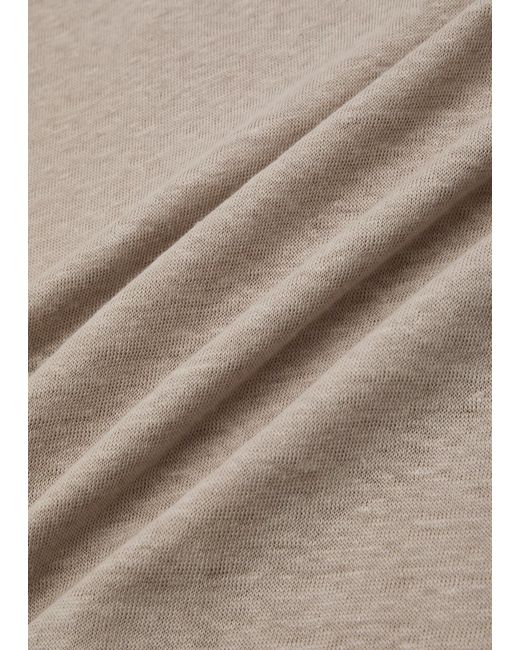 PAIGE Natural Shelton Linen Polo Shirt for men