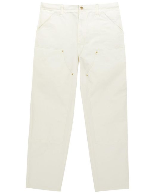 Carhartt White Double Knee Canvas Trousers for men