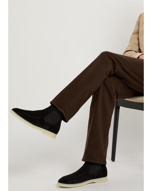 Aurélien Black City Suede Chelsea Boots for men