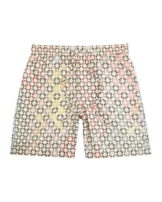 Givenchy White Logo-Intarsia Silk Pyjama Shorts for men