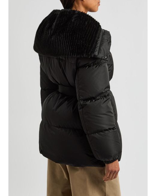 Moncler Black Brasseurs Quilted Shell Jacket