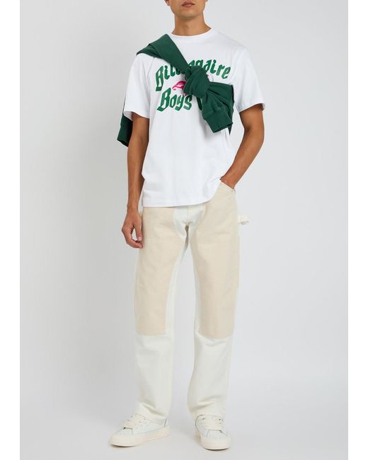 BBCICECREAM Blue Flamingo Logo Cotton T-Shirt for men