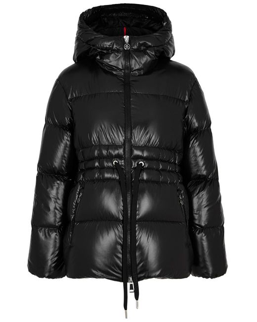 Moncler Black Taleve Hooded Quilted Shell Jacket