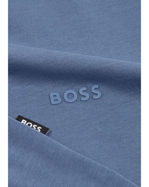 Boss Blue Logo Cotton T-Shirt for men