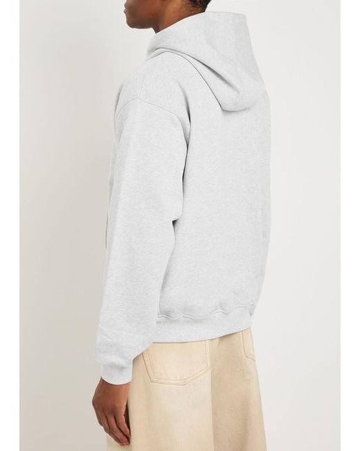Casablanca White Hooded Cotton Sweatshirt for men