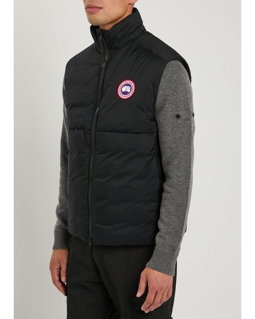 Canada Goose Black Lodge Padded Ripstop Shell Gilet for men