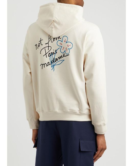 Drole de Monsieur Natural Nfpm Printed Hooded Cotton Sweatshirt for men