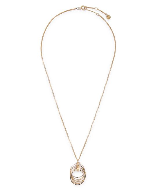 Fendi Metallic Ring Crystal-embellished Necklace