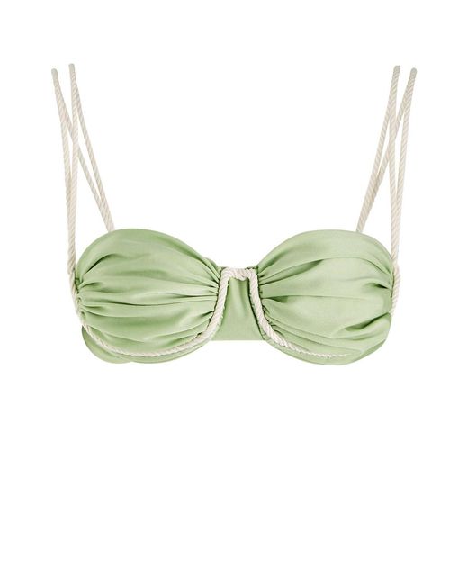 Baobab Green Lula Ruched Bikini Top