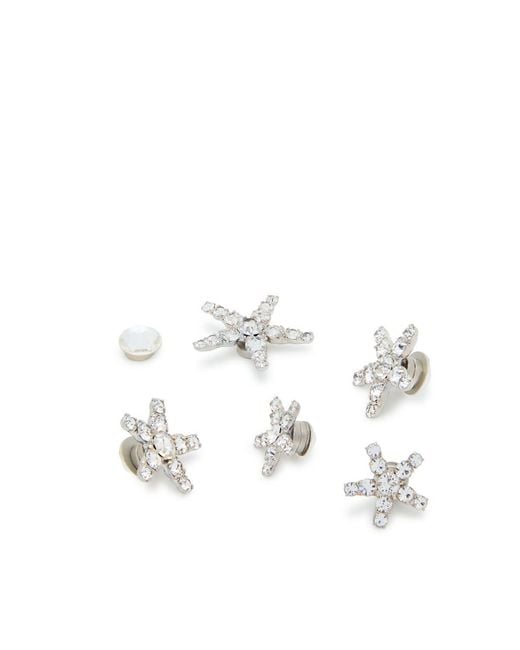 Jennifer Behr White Vespera-Embellished Hair Magnets