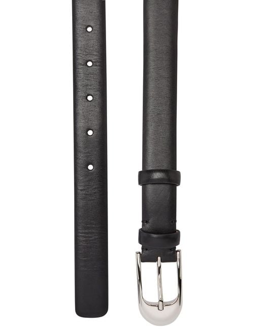 Khaite Black Dome Leather Belt