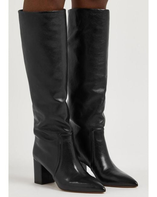 Paris Texas Black Anja 70 Leather Knee-high Boots