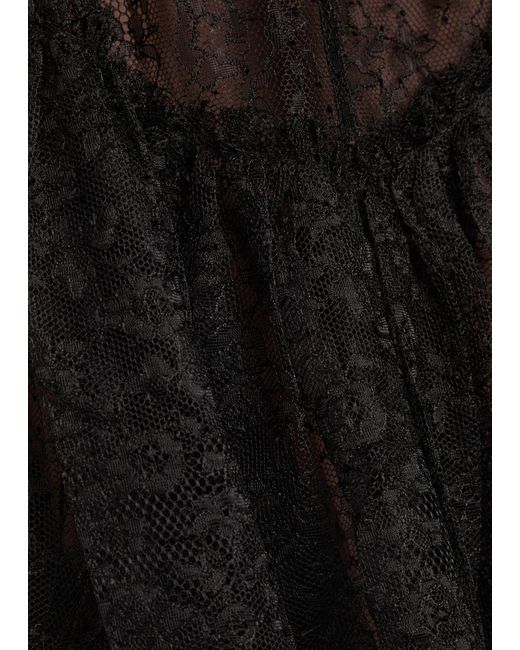 De La Vali Black Brisa Lace Mini Dress