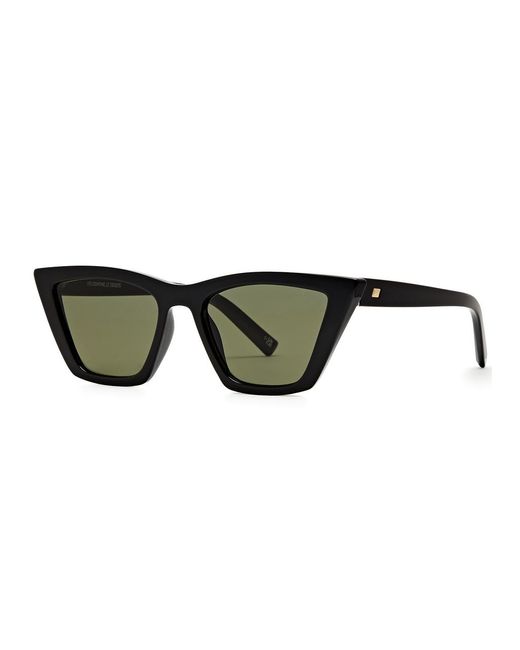 Le Specs Green Velodrome Cat-eye Sunglasses for men