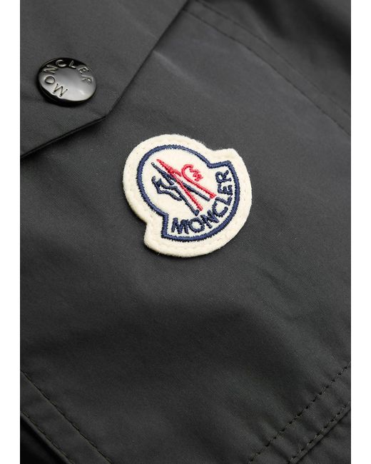 Moncler Black Sassiere Hooded Nylon Jacket for men