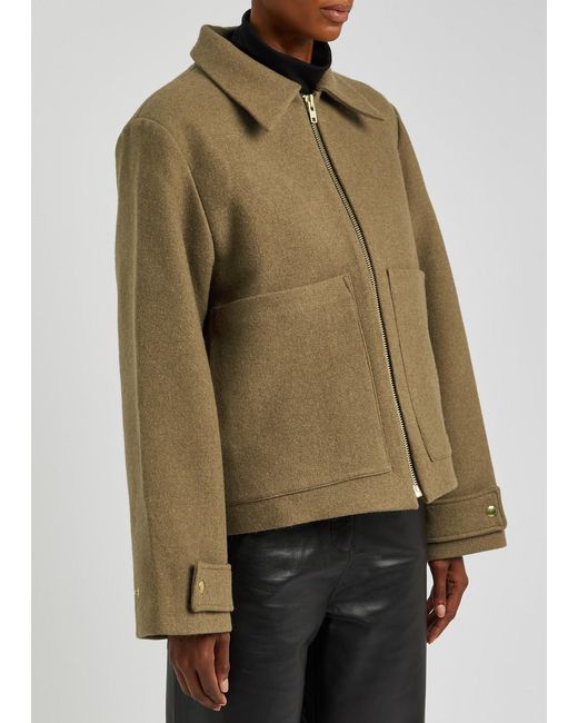 Kassl Natural Wool-blend Felt Jacket