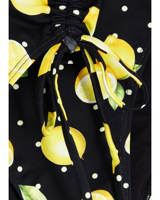 Leslie Amon Black Caro Printed Bikini