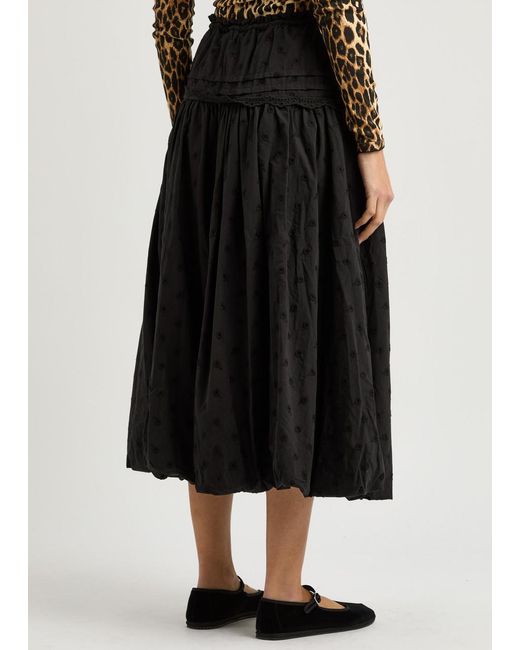 Jupe Plissée Adolfo Dominguez Noire Taille 41 (12) - Broderie Anglaise, Doublée, Longueur Genou