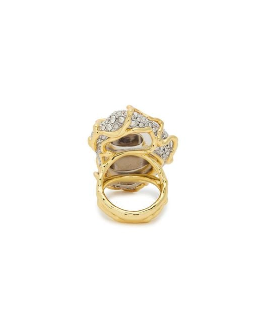 Alexis White Solanales Pavé 14Kt-Plated Ring