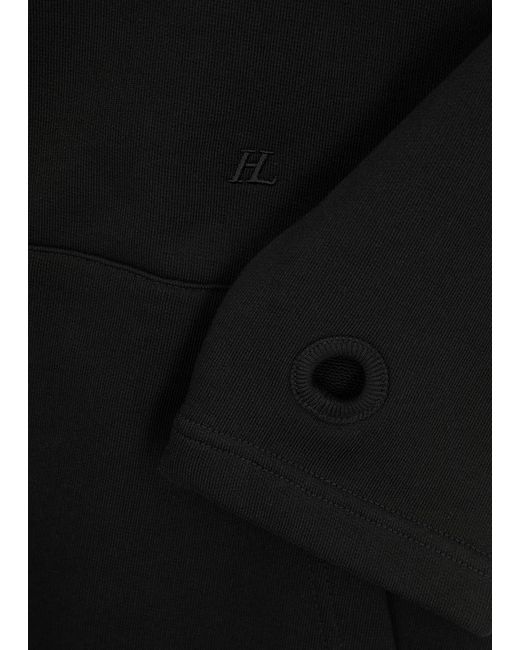 Helmut Lang Black Logo-Embroidered Cotton Sweatshirt