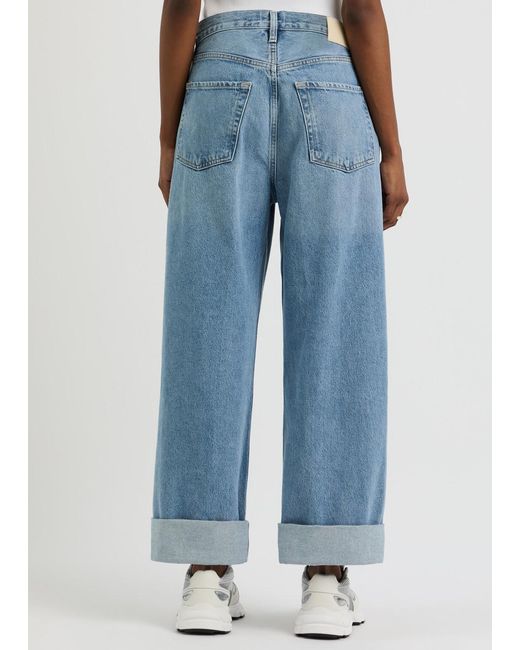 Citizens of Humanity Blue Ayla Wide-Leg Jeans