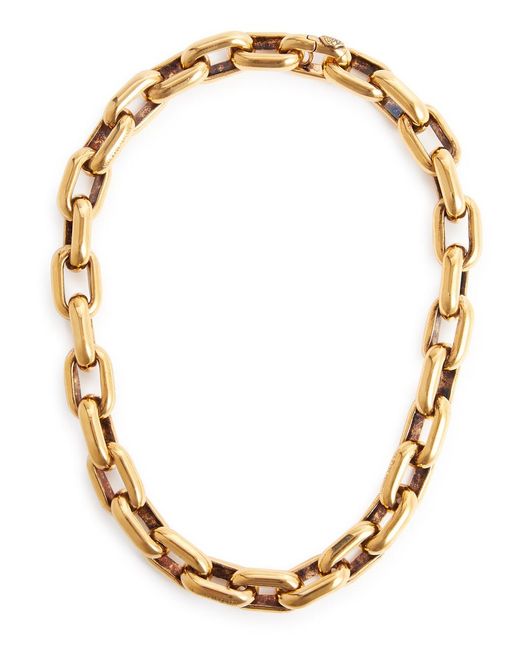 Alexander McQueen Metallic Peak Chain Necklace
