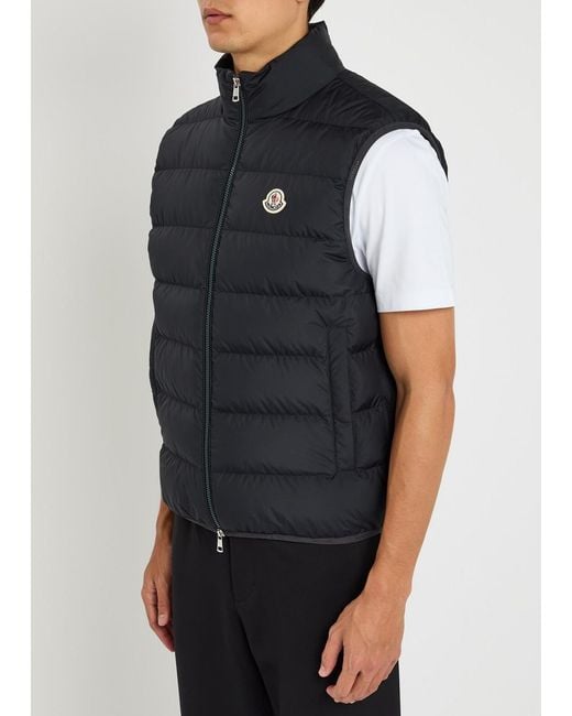 Moncler Blue Contrin Quilted Shell Gilet for men