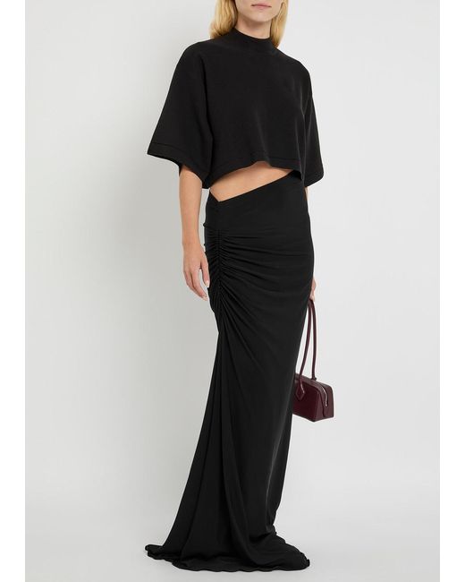 Alaïa Black Knit Crop Top