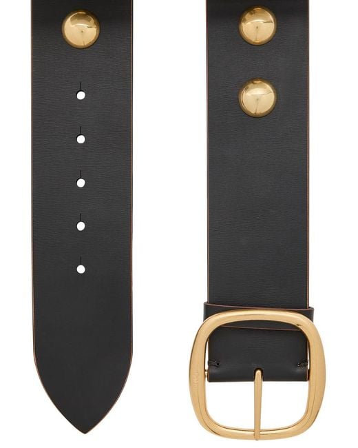 Chloé Black The Chloé Midnight Stud-Embellished Leather Belt