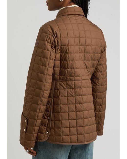 Moncler Brown Epinal Quilted Shell Jacket