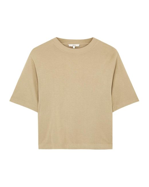 Vince Sand Modal T-shirt in Beige (Natural) - Lyst
