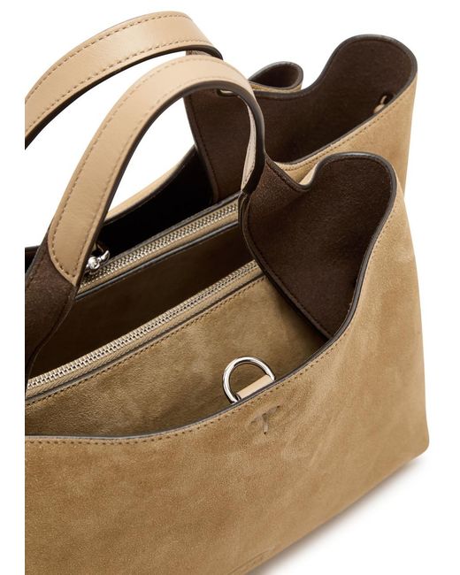 Tod's Brown Suede Top Handle Bag