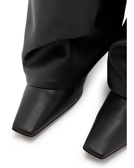 The Attico Black Robin 95 Gathered Over-The-Knee Boots