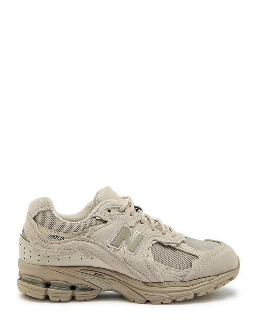 New Balance White 2002R Panelled Suede And Mesh-Knit Sneakers