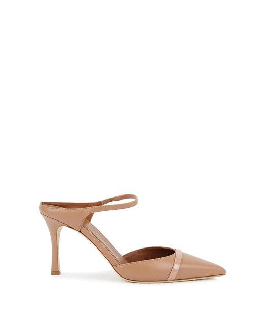 Malone Souliers Brown Uma 80 Blush Leather Pumps