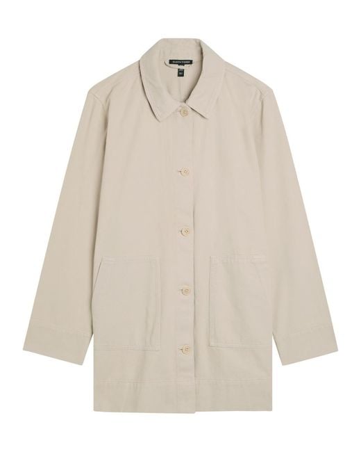Eileen Fisher White Cotton Overshirt
