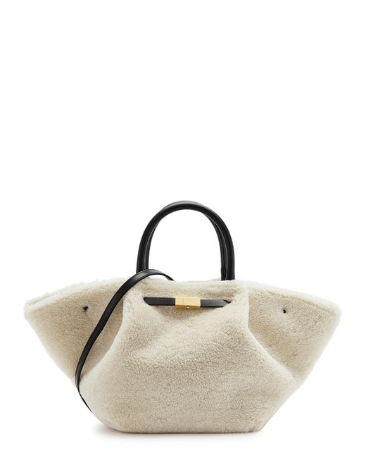 DeMellier Natural The Midi New York Shearling Tote
