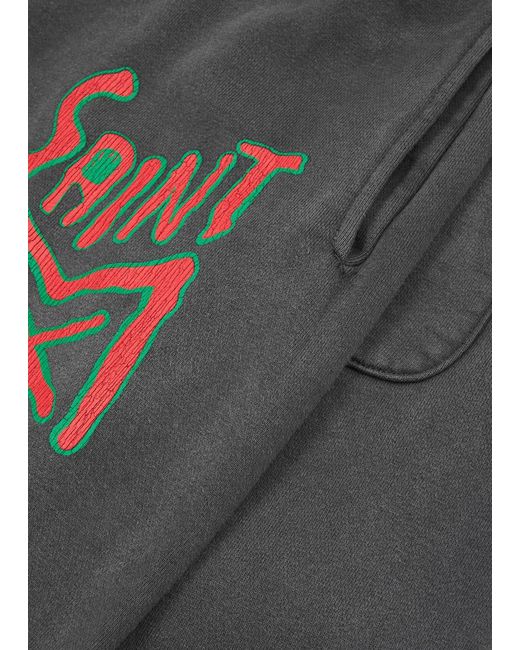 SAINT Mxxxxxx Gray Saint Printed Cotton Sweatshirt for men