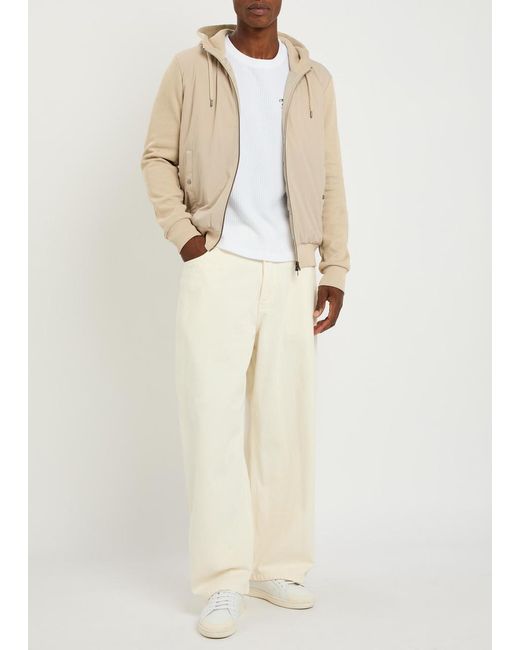 Herno Natural Hooded Padded Stretch Shell And Cotton-Knit Jacket for men