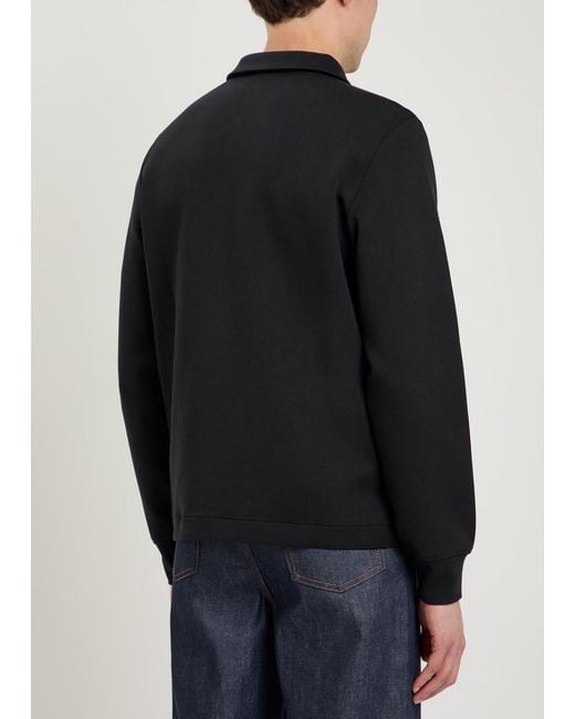 Paul Smith Black High-Neck Cotton-Blend Sweatshirt for men