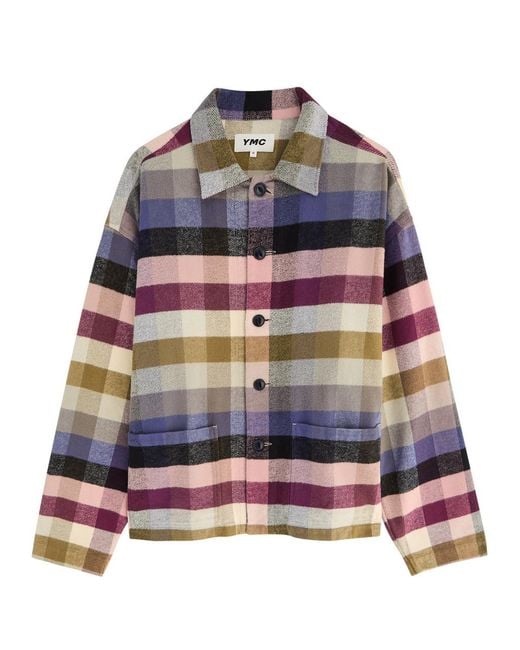 YMC Multicolor Pj Checked Cotton-Flannel Overshirt for men