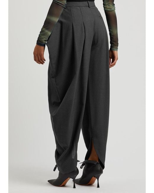 【LOEWE】2019AW GREY WOOL 2tuck half-pant LOEWE】2019AW GREY WOOL 2tuck half-pant（Loewe Draped Wide