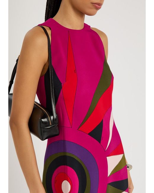 Emilio Pucci Pink Abito Printed Cady Mini Dress