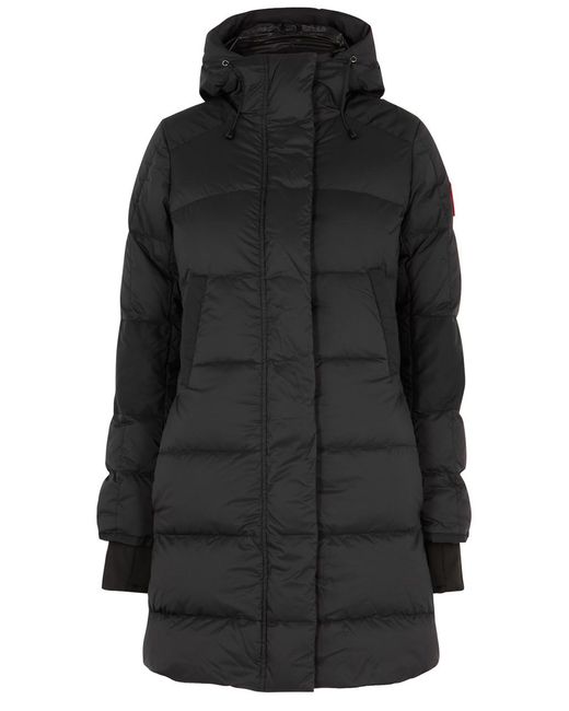 Canada Goose Black Alliston Quilted Shell Coat