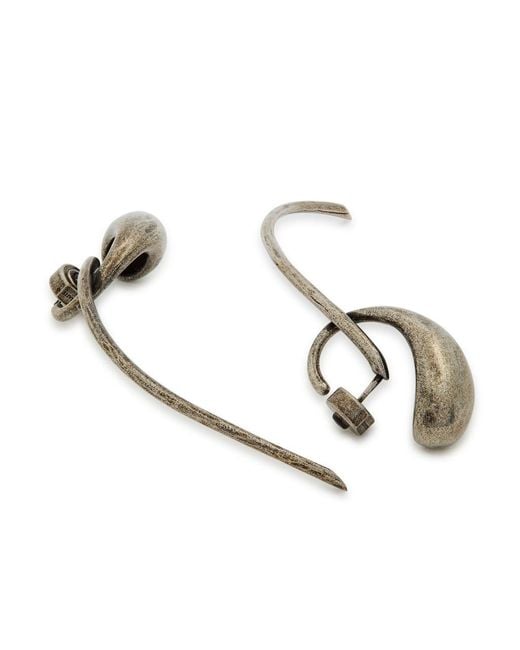 Khaite Metallic Cyclone Antique Palladium-Plated Drop Earrings