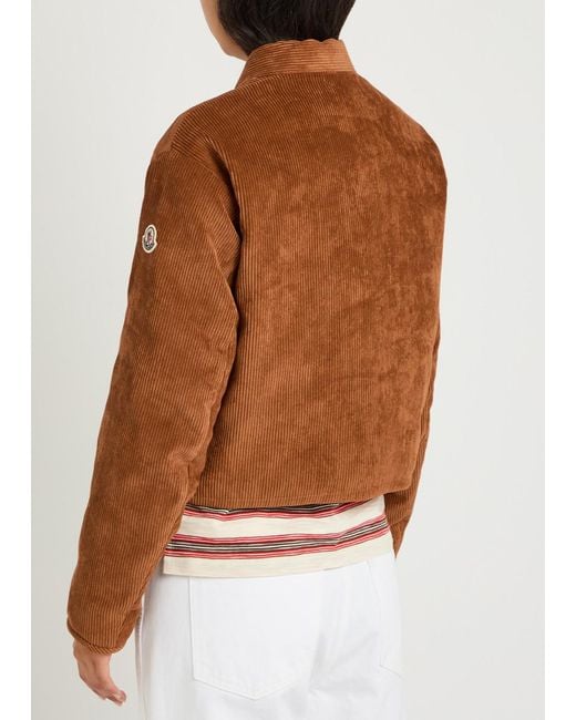 Moncler Brown Blageon Reversible Padded Corduroy Jacket