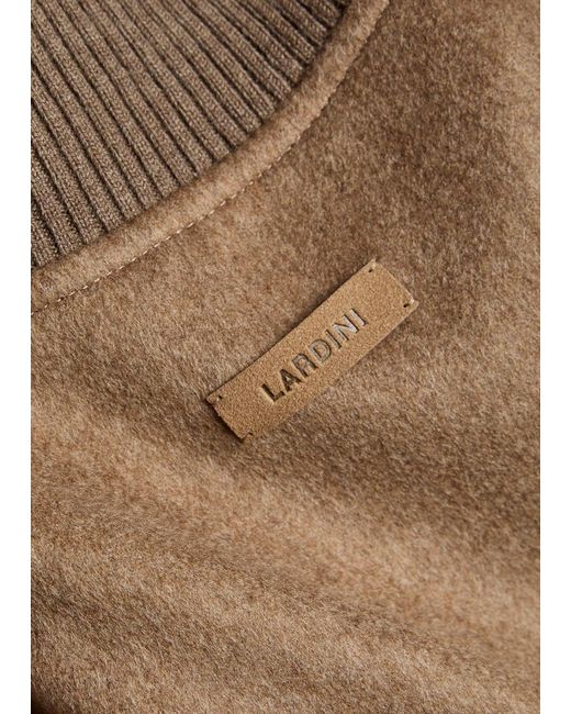Lardini Brown Wool Bomber Jacket for men